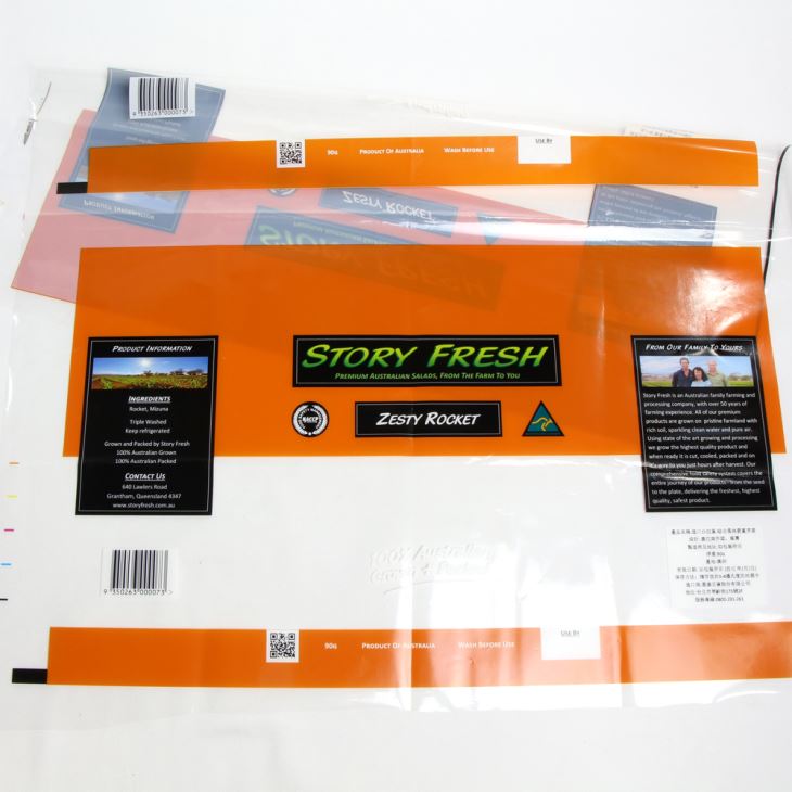 35 Micon Huurtumista BOPP Film käytetään kasvis/salaattia pakkaus