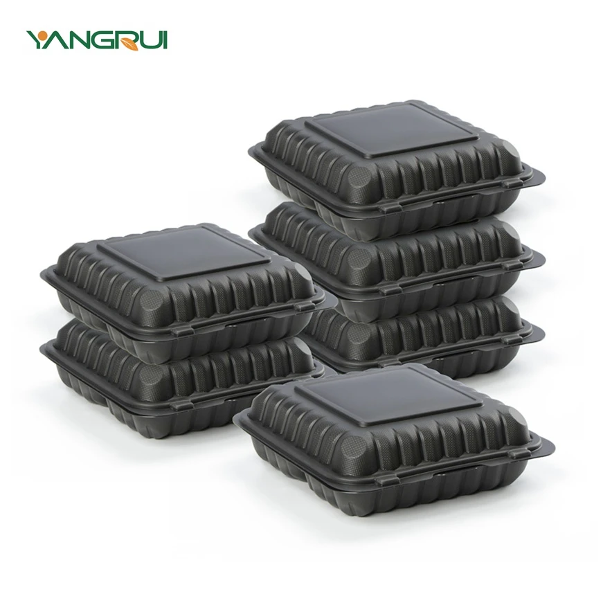 7-8inch-Round-Folding-Takeaway-Packaging Clamshell Takeout Containers