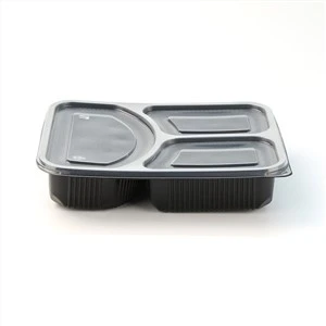 Bento Box Takeout Container, Muoviset tarjottimet Kannella Ruoka, Muovinen alusta läpinäkyvä