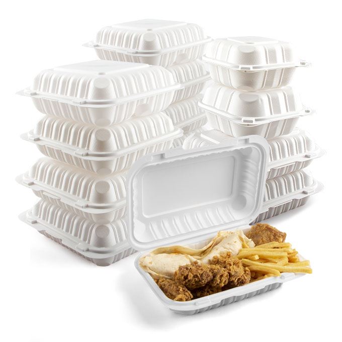 Thermoform 9x6 tuuman mikroaaltouunissa käytettävä PP-ruokapakkaus kertakäyttöiset take away -muoviset bento-lounaslaatikot