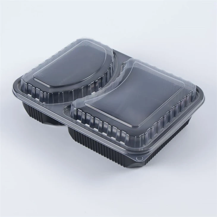 2-lokeroiset muoviset takeout-bento-laatikot