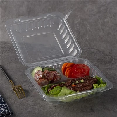 Kirkkaat muoviset Bento Box -lounasastiat kertakäyttöiset