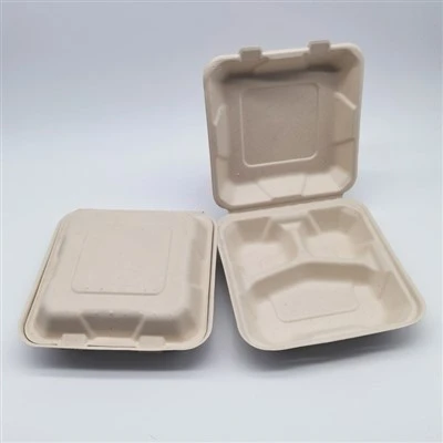 Sokeriruoko Bagasse Ruokasäiliö 9''x9''