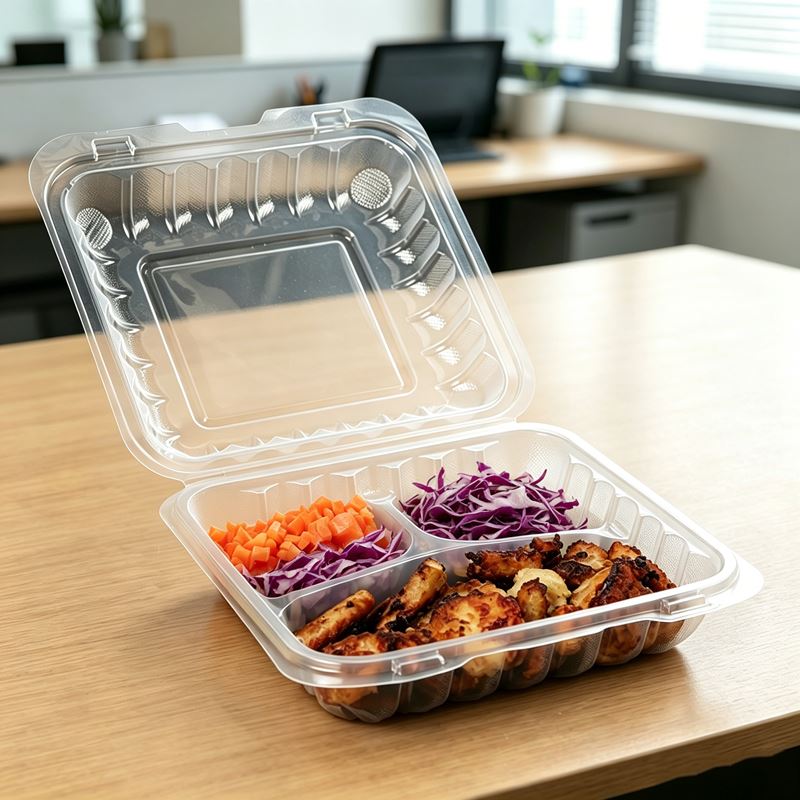Kirkkaat ruoka-astiat kirkkailla kansilla